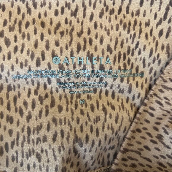 Athleta Salutation Animal Print Leggings w/ Stash Pockets Womens Size M - Picture 7 of 12